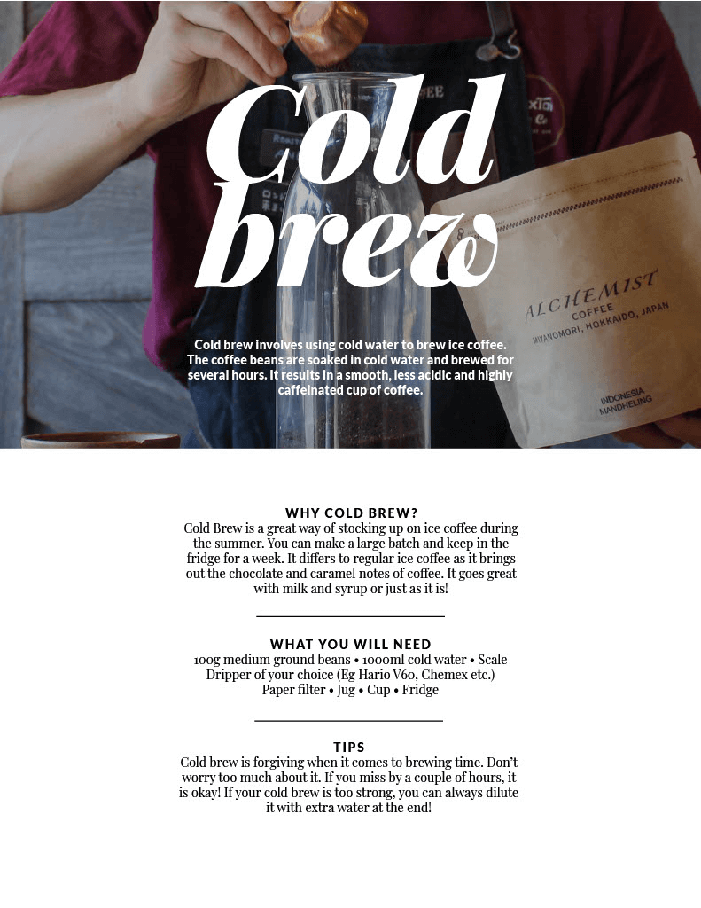 Cold Brew Coffee