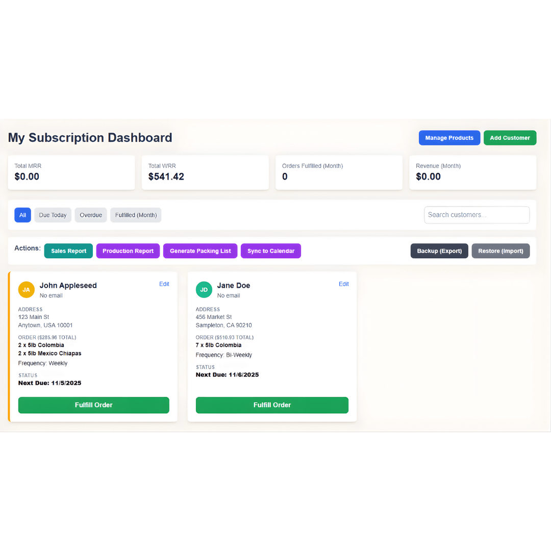 The Subscription Tracker (Offline CRM & Ops Center)