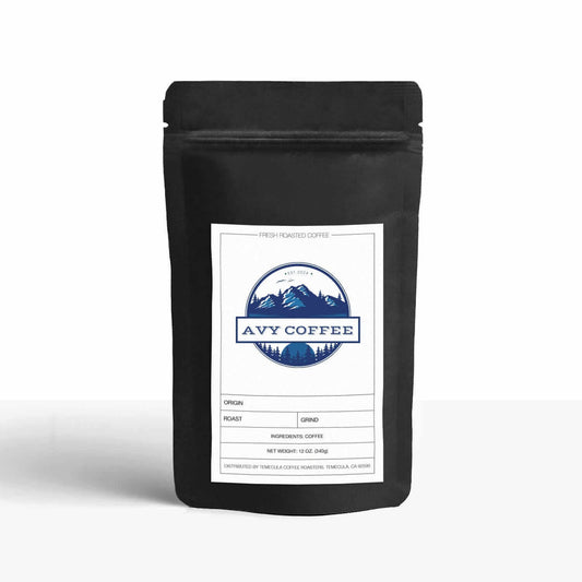 Bag of Avy Coffee's Breakfast Blend with lightly roasted South American beans, featuring environmental-friendly washed processing.